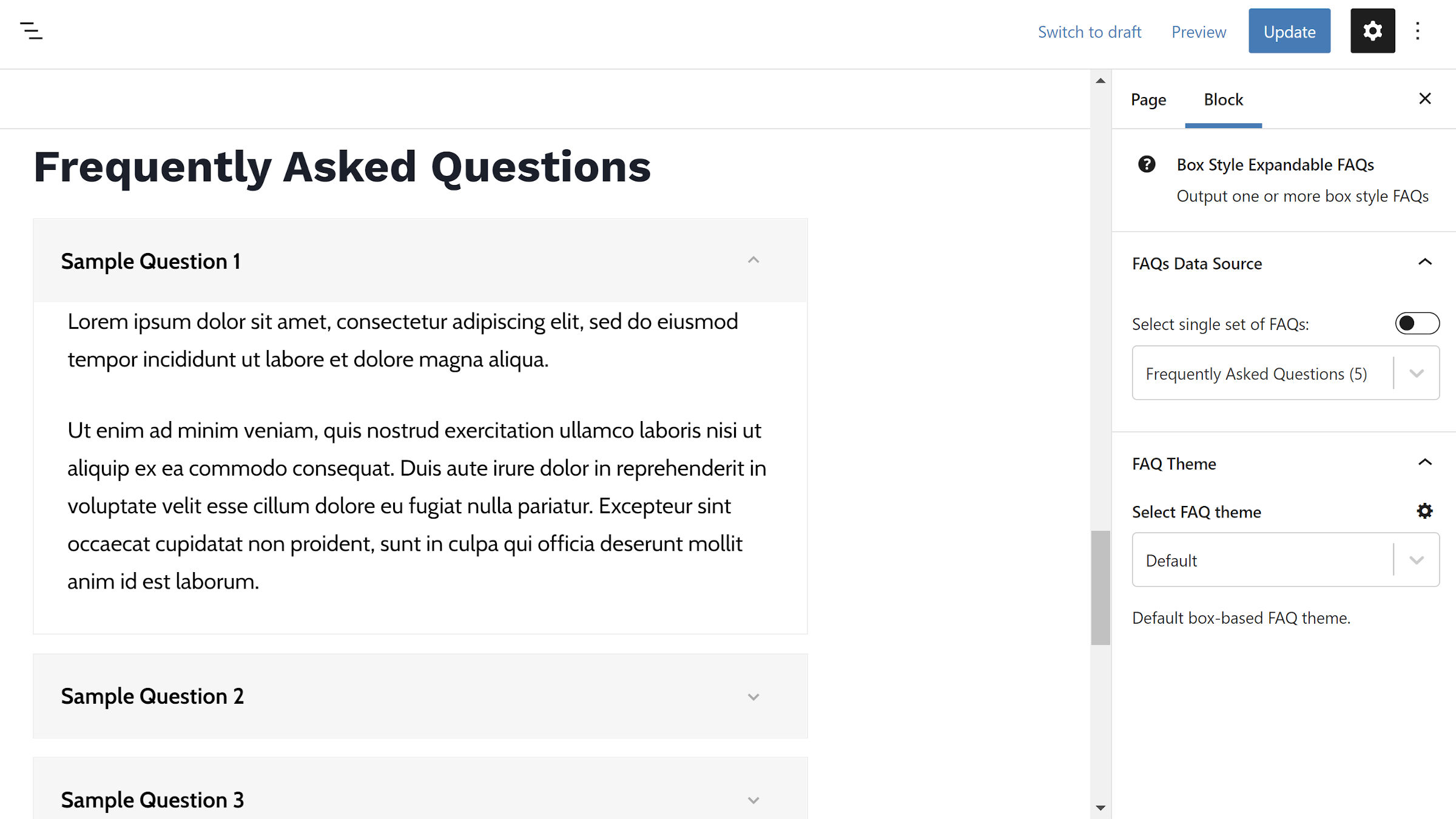 Crea e gestisci le domande frequenti con il plugin flessibile per le domande frequenti – WP Tavern