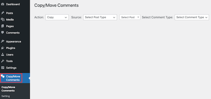 Come spostare i commenti tra i post di WordPress