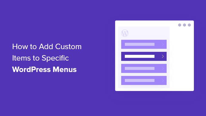 Adding custom items to WordPress menus