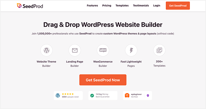 Costruttore di siti Web WordPress SeedProd