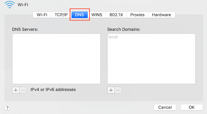 Errore di correzione dell'impossibilità di raggiungere il sito modificando il server DNS