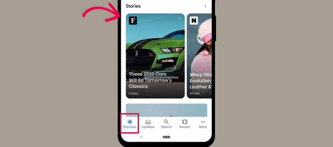 Storie in Google Discover