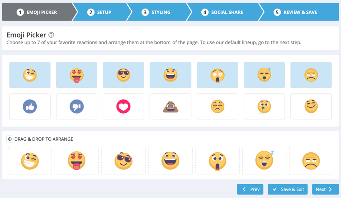 Scegli gli Emoji da aggiungere ai tuoi post