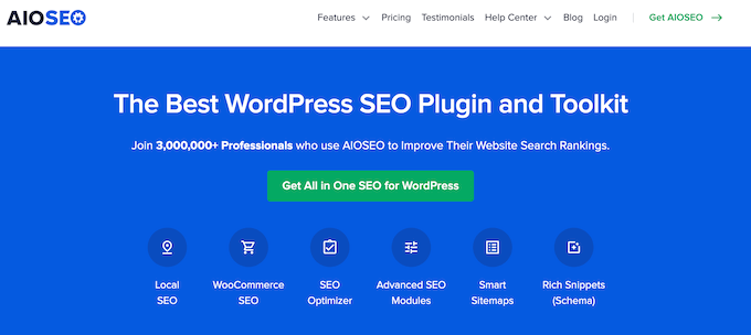 Il plug-in AIOSEO SEO per WordPress