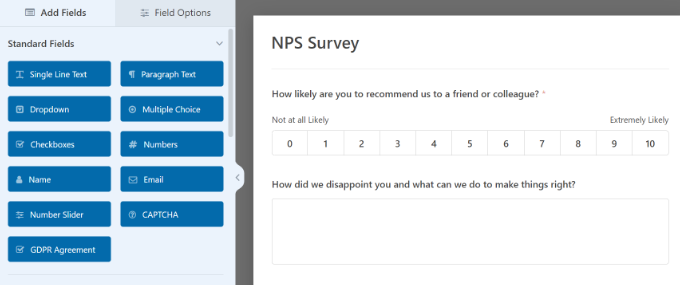 Modifica il tuo sondaggio NPS