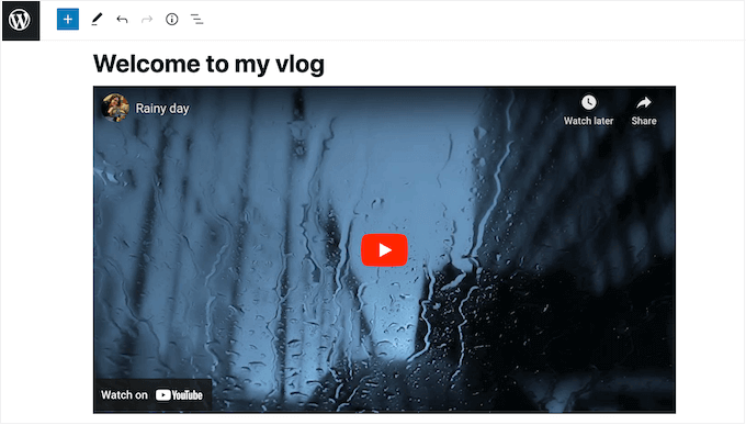 Come mostrare un vlog di YouTube in WordPress