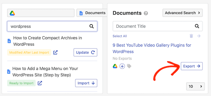 Come importare documenti Google in WordPress