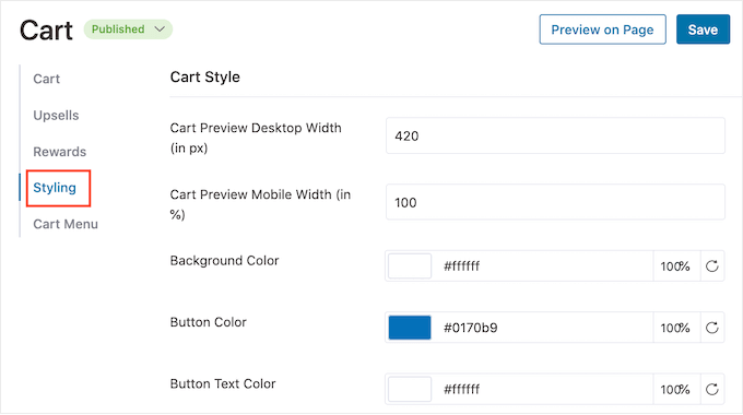 Aggiunta del tuo marchio a un carrello WooCommerce