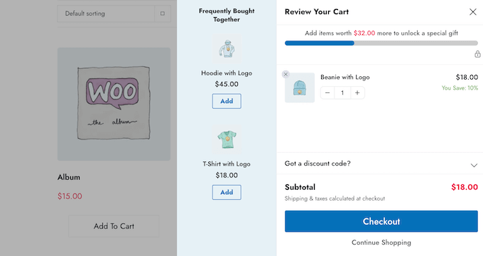 Aggiunta di promozioni di upsell e cross-sell a WooCommerce