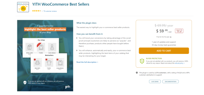 I migliori venditori di YITH WooCommerce