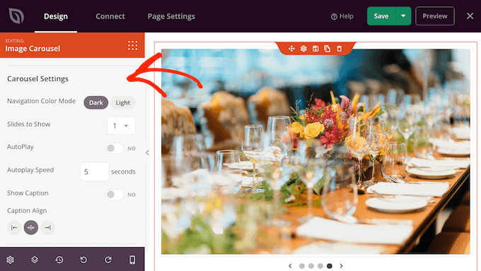 Personalizzazione delle impostazioni del carosello per il tuo slider WordPress