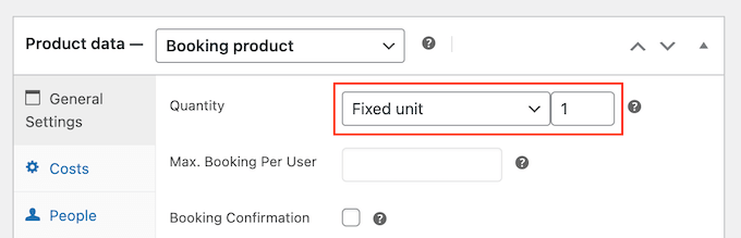 Come modificare la quantità di attrezzature o attrezzature a noleggio per feste in WooCommerce