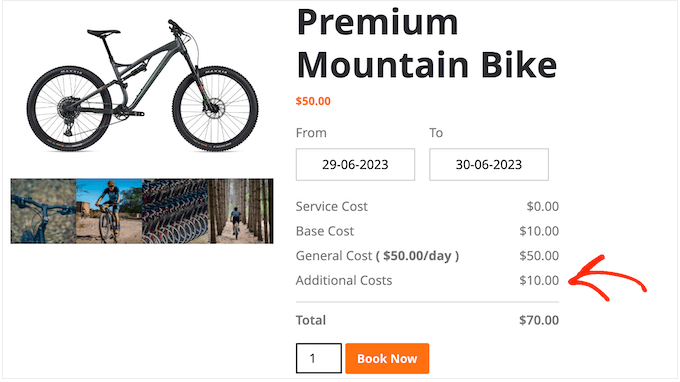 Come aggiungere costi aggiuntivi a un prodotto noleggiabile in WooCommerce