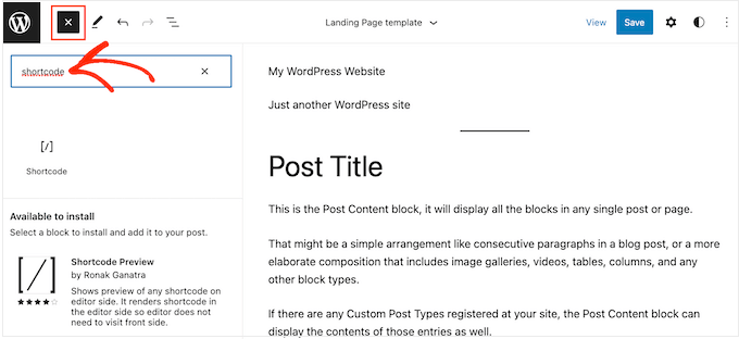 Aggiunta di un blocco WordPress alla barra laterale