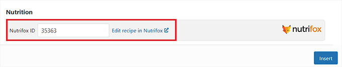 Aggiungi ID etichetta per Nutrifox