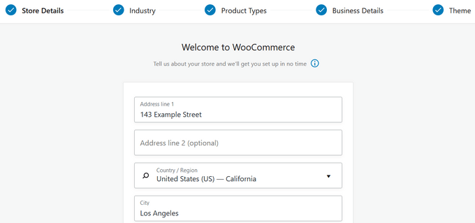 La procedura guidata di configurazione di WooCommerce