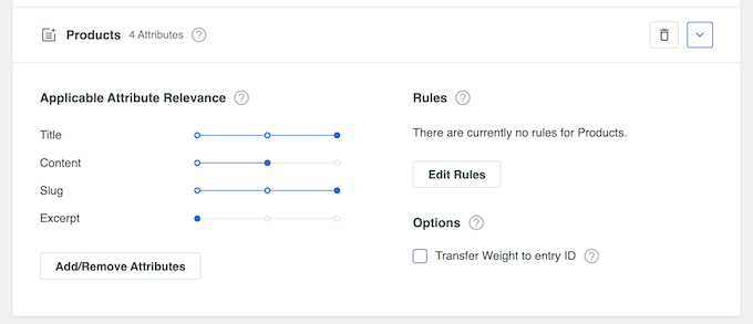 Una ricerca intelligente di prodotti WooCommerce, creata utilizzando SearchWP