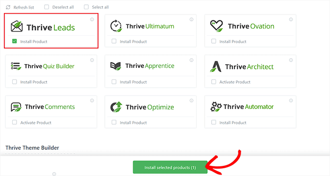 Installa il plug-in Thrive Leads