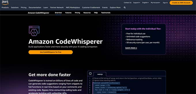 Amazon Code Whisperer