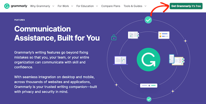 Registrazione di un account Grammarly