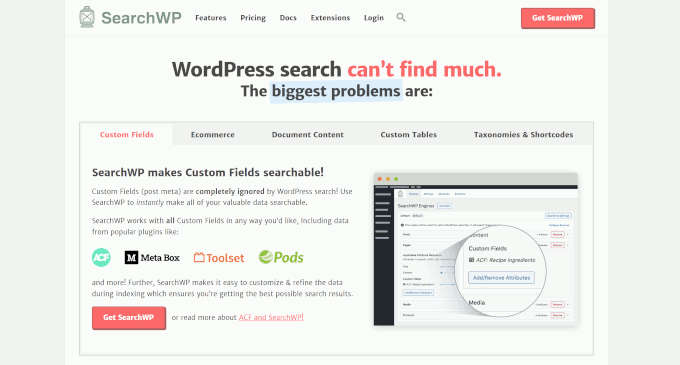 Sito web di SearchWP