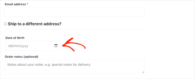 Aggiunta di un campo compleanno al checkout di WooCommerce