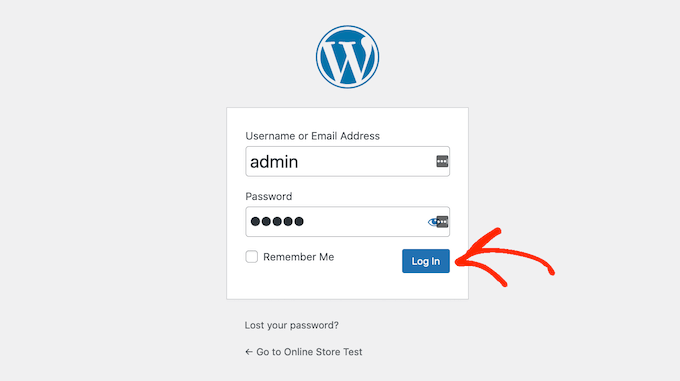 Accesso alla dashboard di WordPress