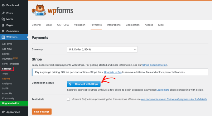 Il plug-in gratuito WPForms Lite ora offre l'elaborazione dei pagamenti Stripe