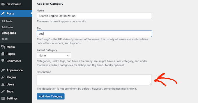 Come aggiungere una descrizione di categoria a una pagina di archivio