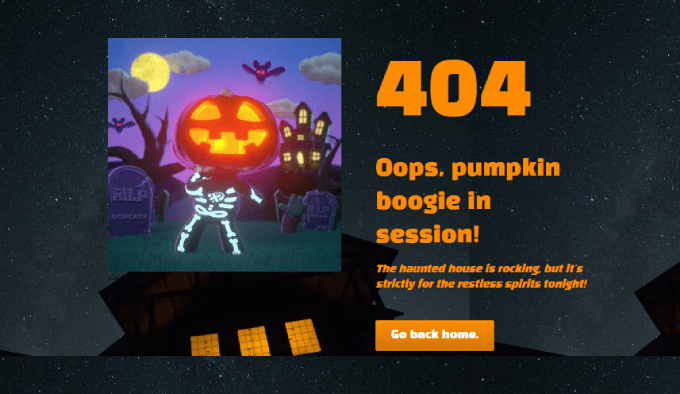 Boogie di zucca di 404 pagine in sessione