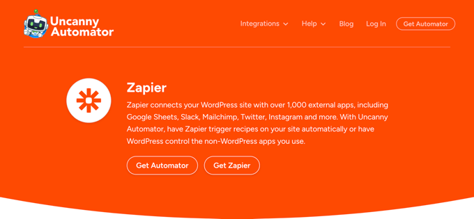 Integrazione di Uncanny Automator con Zapier