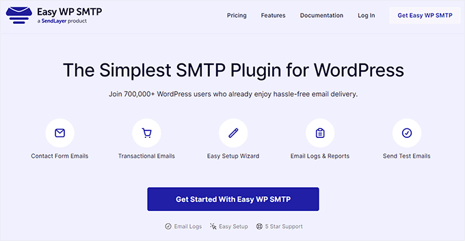 Sito Web SMTP WP semplice
