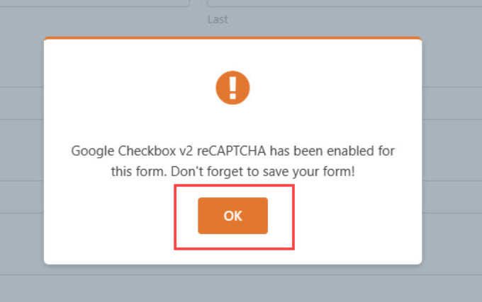 reCaptcha abilitato