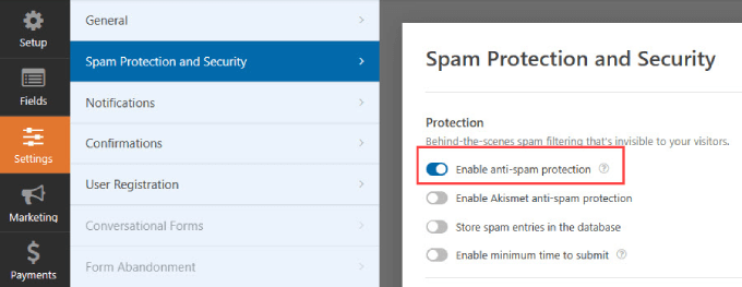 Token anti-spam