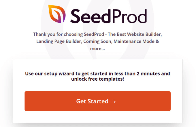 Procedura guidata di configurazione di SeedProd