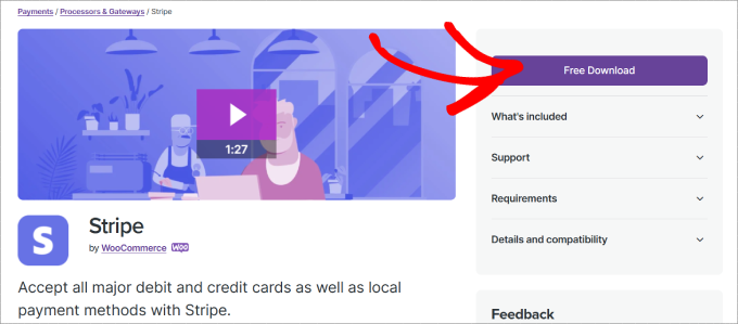 Download gratuito di Stripe di WooCommerce