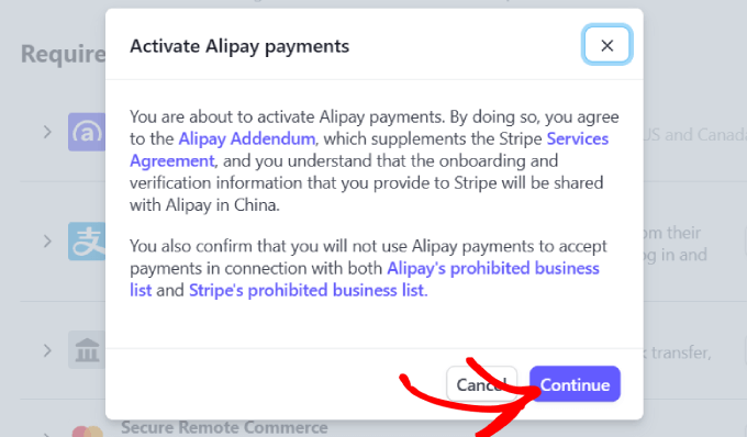 Attiva alipay