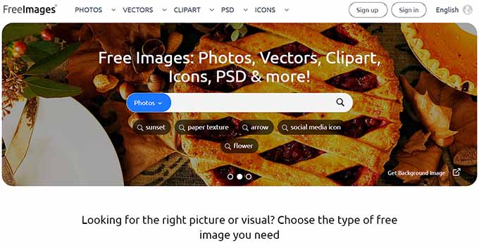 Sito web di FreeImages