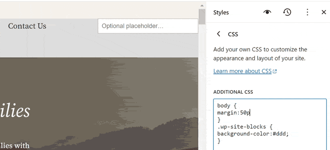 CSS margin preview