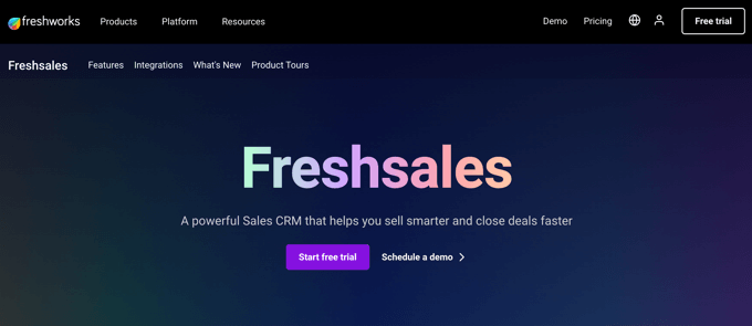 CRM delle vendite fresche