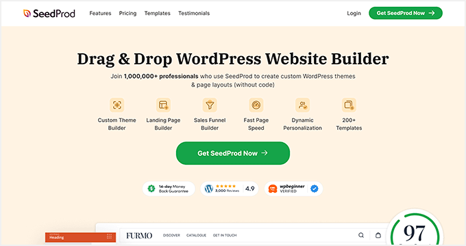 SeedProd Website and Theme Builder