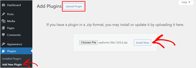 Installazione di un plugin WordPress in WordPress Playground