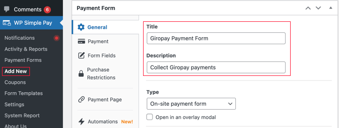 Personalizza il modulo di pagamento in WP Simple Pay