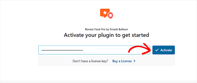 Attiva la chiave di licenza per il plug-in Feed recensioni