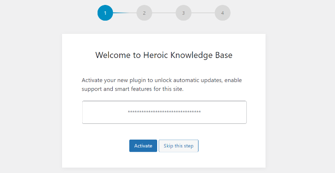 Inserisci la chiave di licenza della knowledge base Heroic