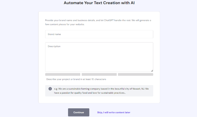 Automatizza la creazione di testo utilizzando l'intelligenza artificiale
