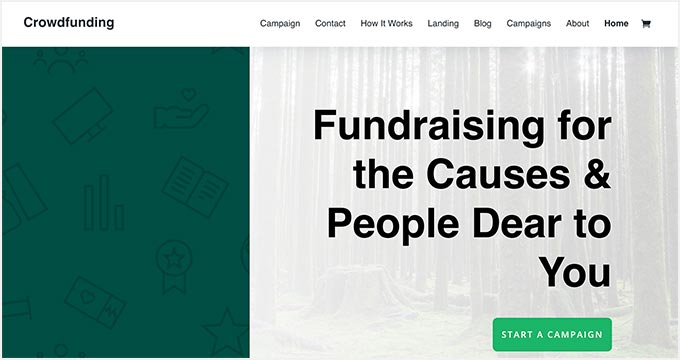 Sito di crowdfunding Divi