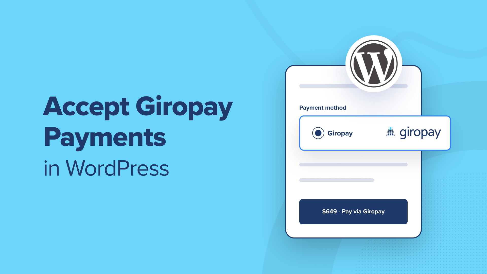 Come accettare pagamenti Giropay in WordPress (il modo più semplice)
