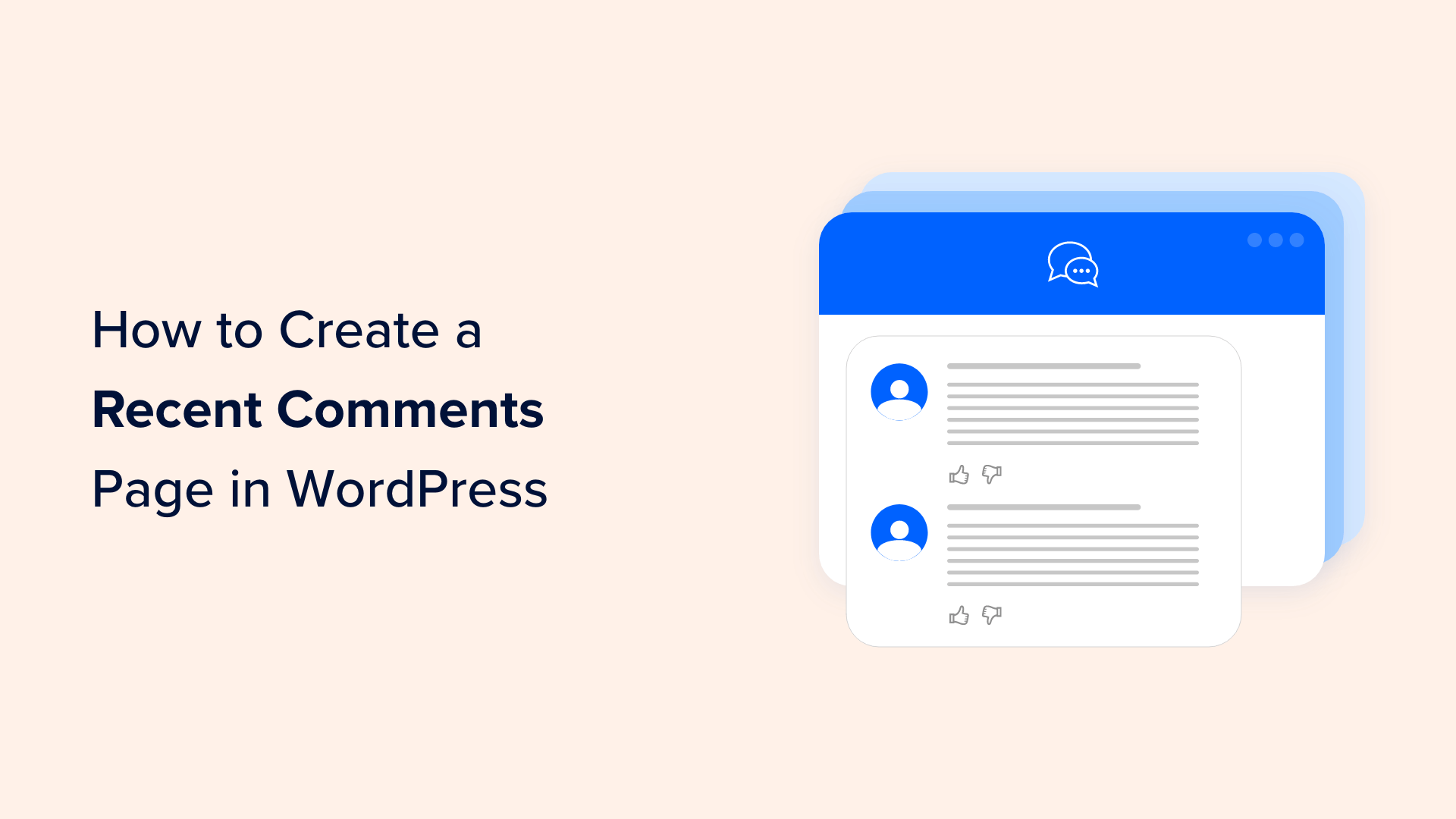 Come creare una pagina di commenti recenti in WordPress