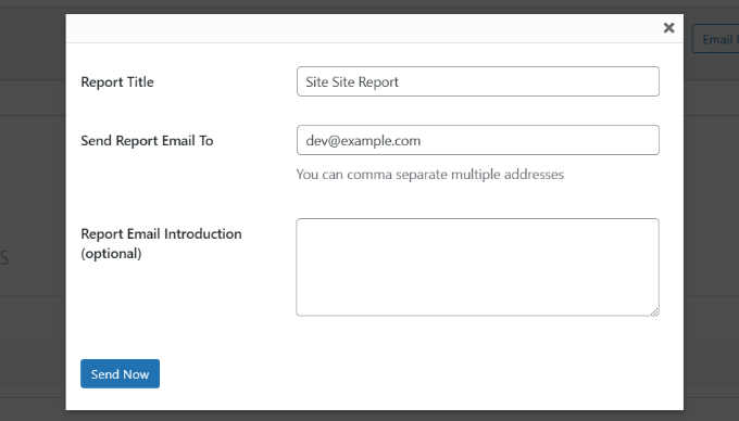 Controlla i dettagli e invia il report